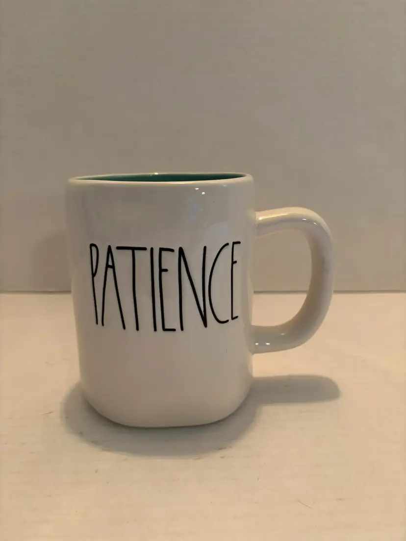 Rae Dunn "Patience" Mug Robin's Egg Blue Interior Artisan Collection by Magenta