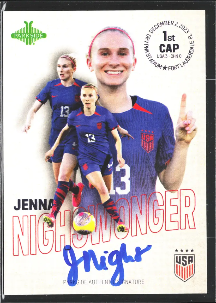 Jenna Nighswonger - 2024 Parkside USWNT Recap Signature Series 1ST CAP #SSJN - AUTO /387