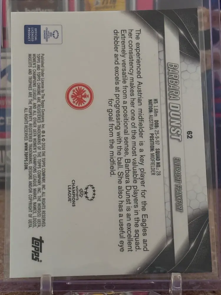 Alara Sehitler 2023-24 Topps Chrome Sapphire Orange /25 Bayern Munich Germany