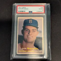 1957 Topps #18 Don Drysdale RC PSA 4 - Brooklyn Dodgers