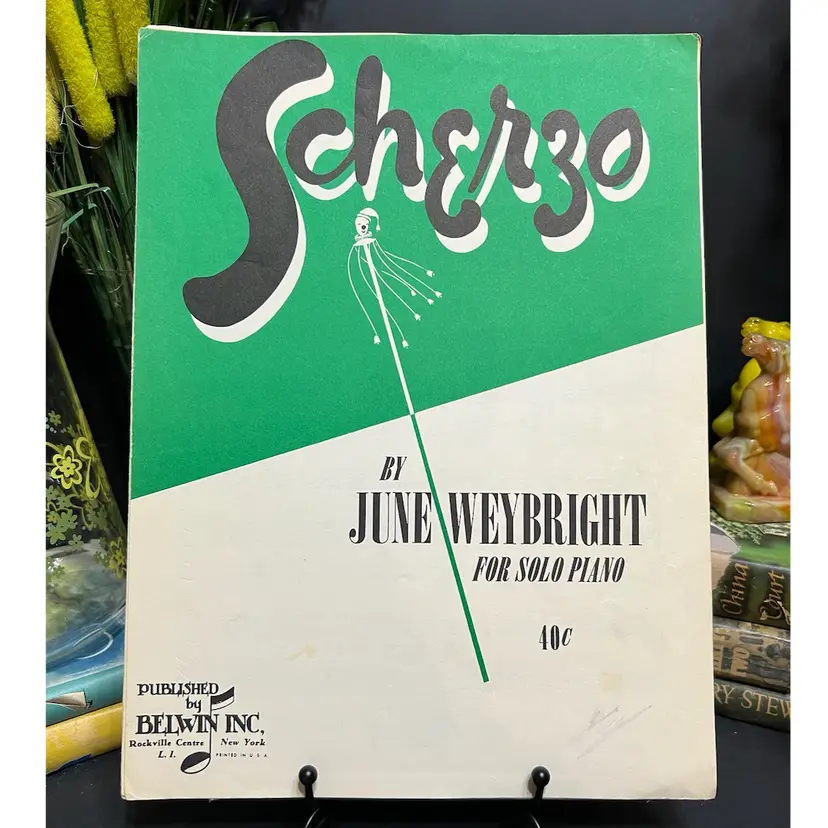 MARKDOWN! Scherzo Sheet Music by June Weybright for Solo Piano 1953 Belwin Inc