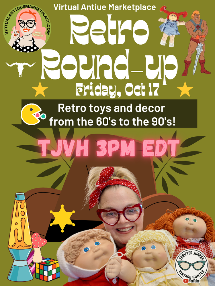Virtual Antique Marketplace Retro Round-Up Live Sale with Thrifter Junker Vintage Hunter 