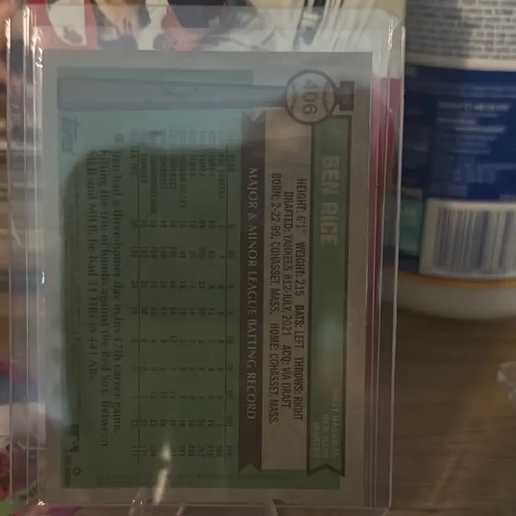 2025 Topps Heritage - High Number SP Ben Rice #406 Chrome Pink Sparkle