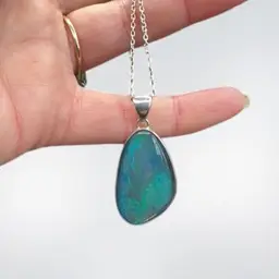 Sterling Silver Opalescent Pendant Necklace