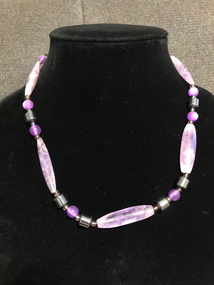 Amethyst & Hermatite Necklace