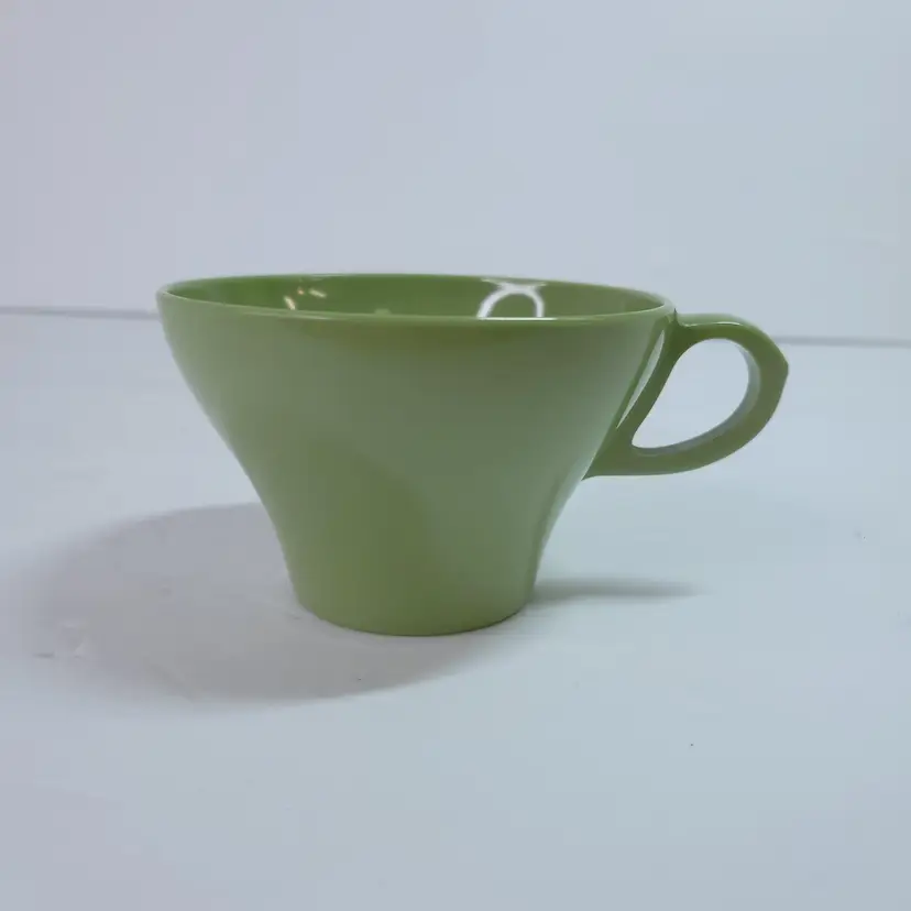 Set of 7 Vintage Texas Ware Melamac Mug Coffee Tea Cup Avacado Green 160 READ