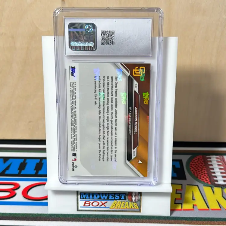 2 Jackson Merrill #4 CGC 10 2024 Topps Now San Diego Padres