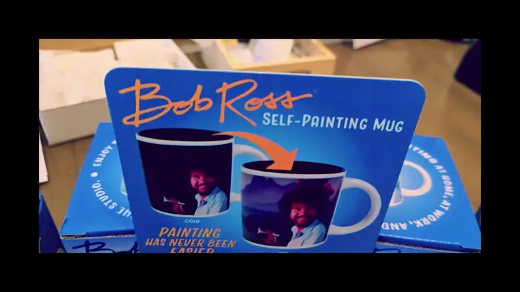 LOT of 4 - New Bob Ross Art Heat-Changing Coffee Mug