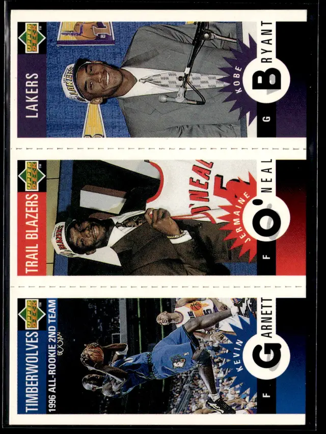 #49 Kevin Garnett / Jermaine O'Neal / Kobe Bryant RC 1996-97 Collector's Choice #M139/M158/M129 *LIVE AUCTION*