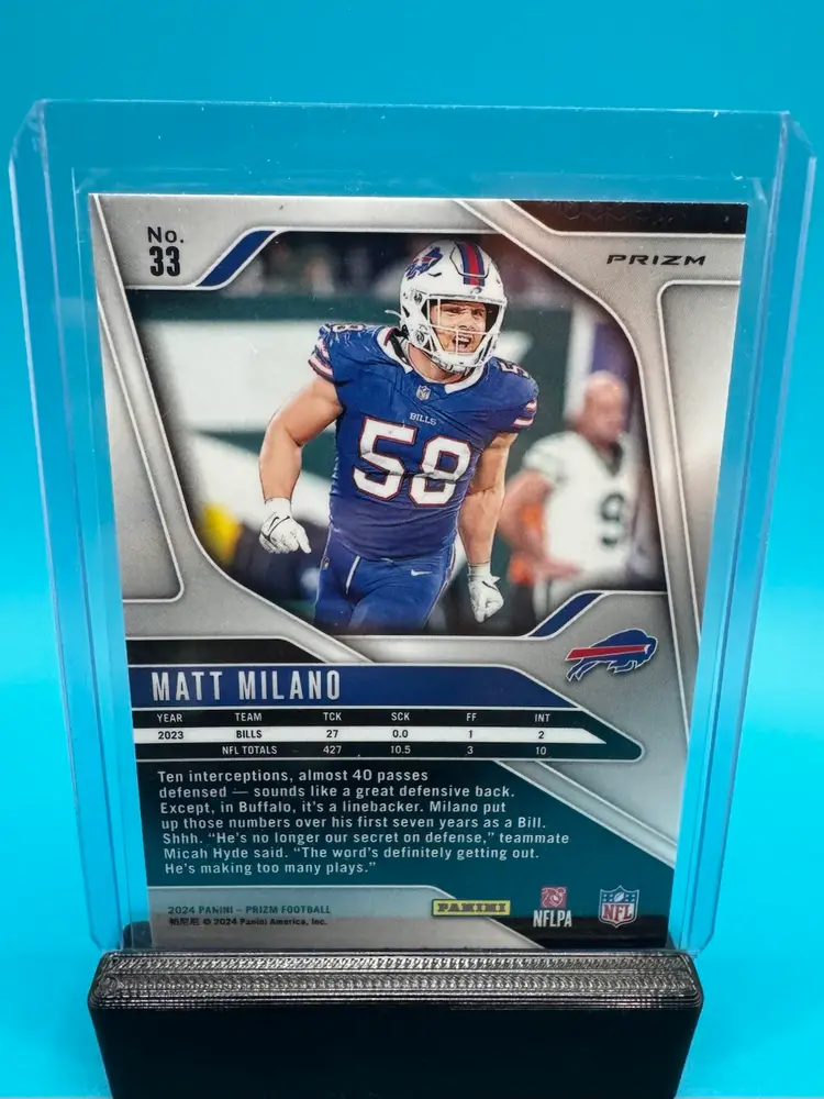 Matt Milano Prizm Silver Buffalo Bills