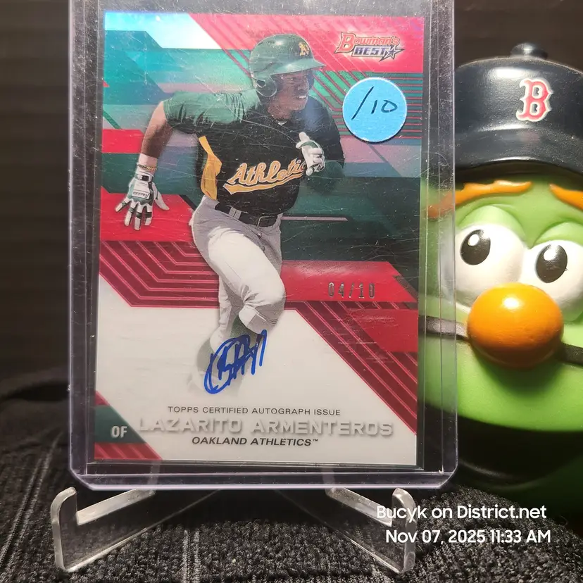 2017 Bowman's Best Red Auto - Lazarito Armenteros Oakland Athletics 4/10