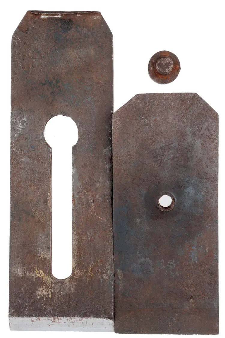 Antique Thick Tapered W. Butcher Double Plane Iron 2-1/8" Wide