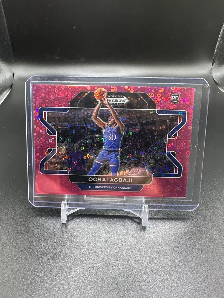 Ochai Agbaji Pink Disco VARIATION /20 2022-23 Panini Prizm Draft Picks #67 Rookie RC SP