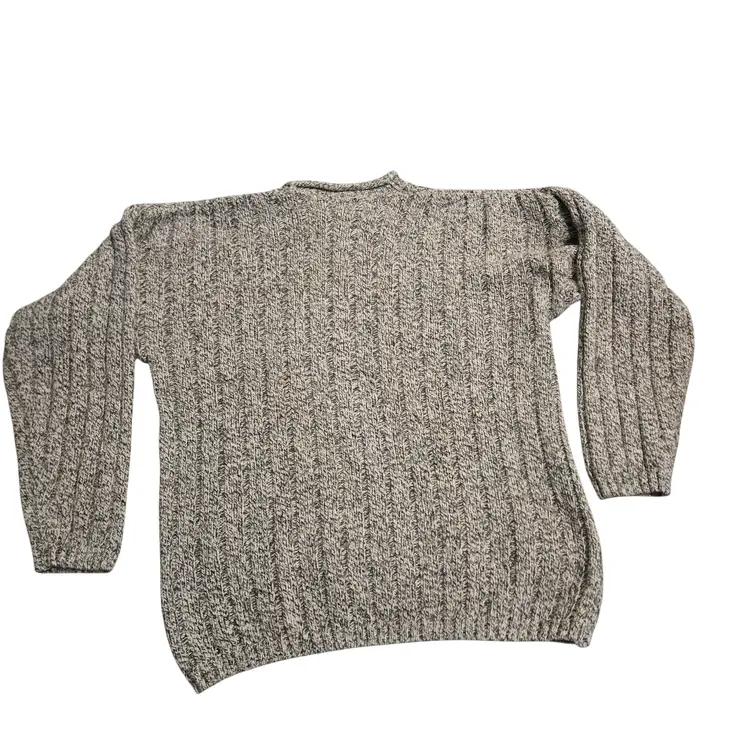 Vintage 90s Eddie Bauer Wool Blend Cable Knit Fishermans Sweater Womens Sz S