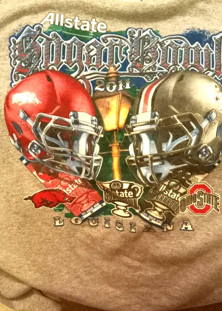 2011 Allstate Sugar Bowl Large T Shirt college Arkansas Ohio state football Mens