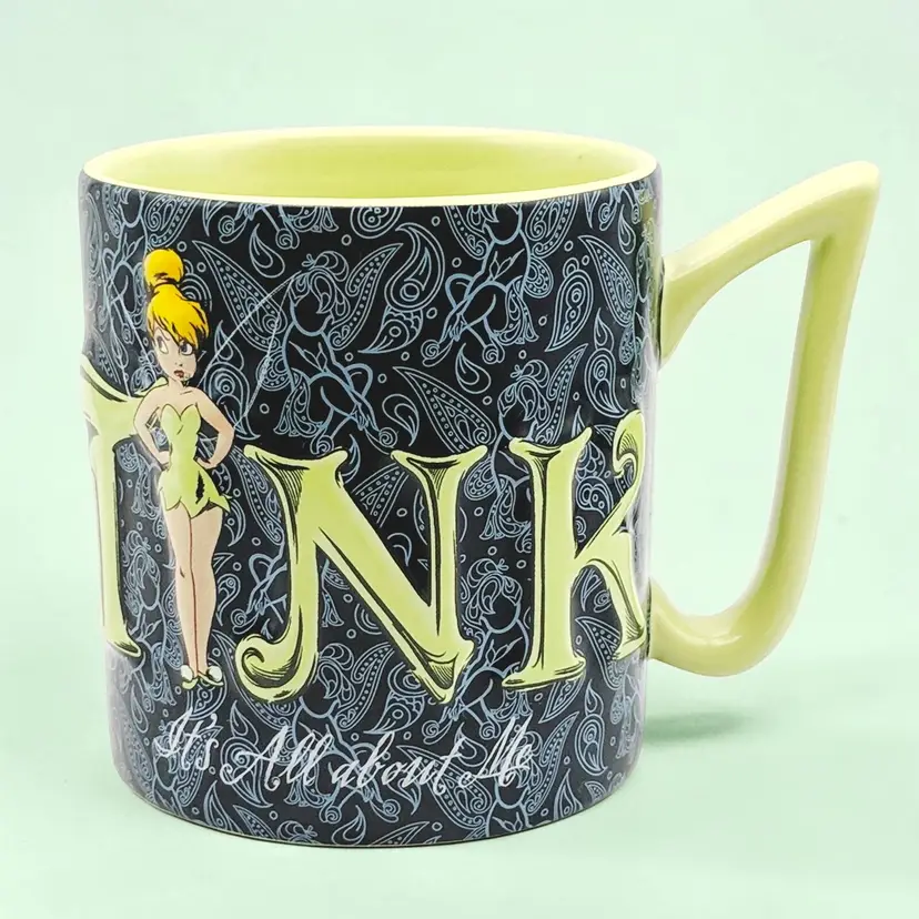 Disney Parks Ceramic 3D Tinkerbell Mug Extra Large Capacity Authentic Original