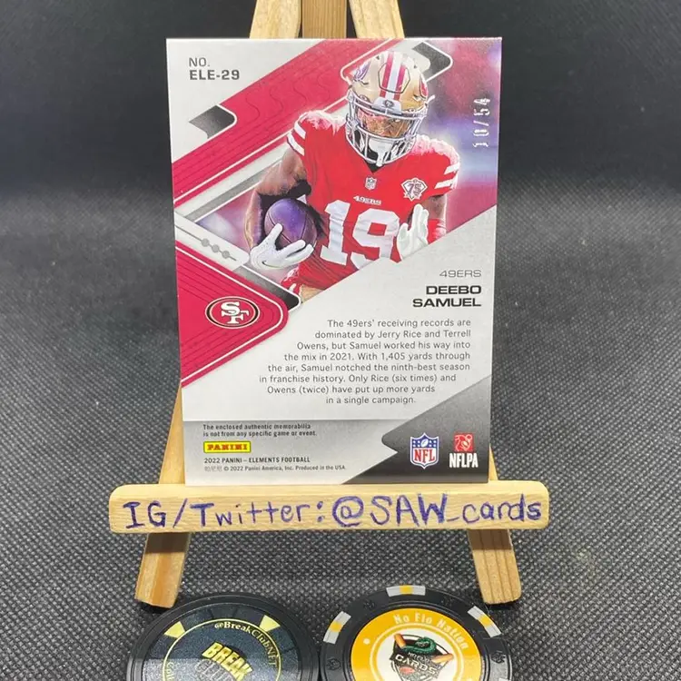 Deebo Samuel 2022 Elements Electric Patch /54 San Francisco 49ers