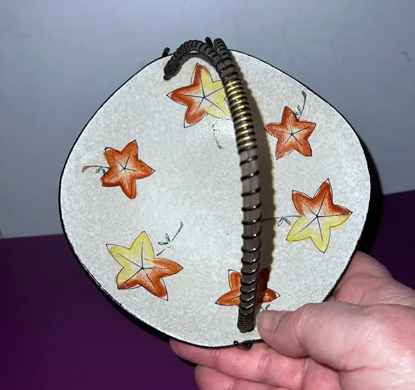 Vintage 1960s Napco Tidbit Candy Dish Texture With Leaves