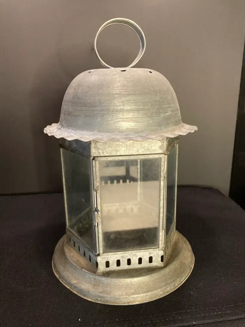 Galvanized Metal Made In India Tea Light Outdoor Candle Lamp