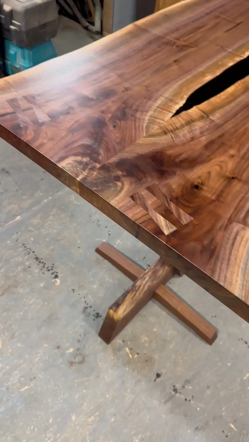 Bookmatch Walnut Table (Nakashima Inspired)