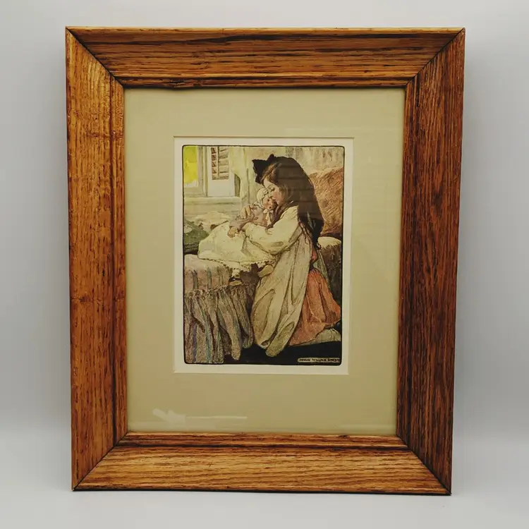 Jessie Willcox Smith Girl With Her Doll Print Professionally Framed And Matted