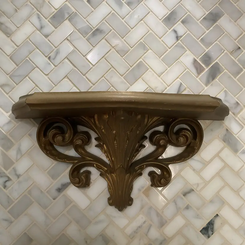 Gold Wall Sconce Shelf Set Of 2