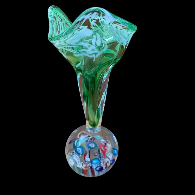 Vintage Millefiori Paperweight Vase