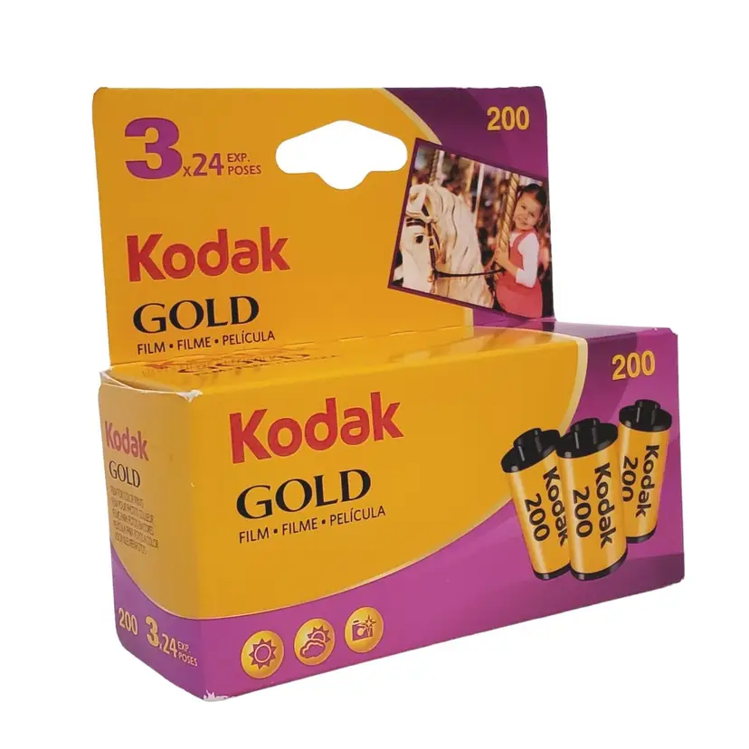 New Kodak Gold 200 Expired Out Of Date 35mm 135/24 Color Film 3-Pack READ DESC