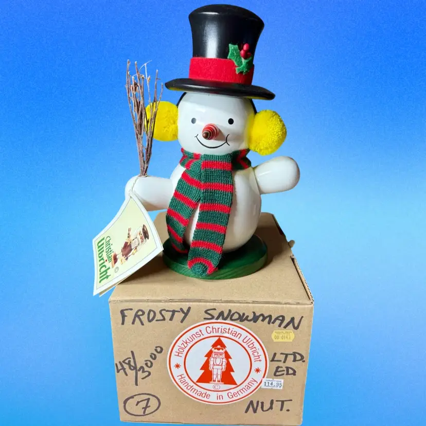 ‘97 Ulbricht Nutcracker Snowman Limited Ed. 48/3000 SIGNED BY ULBRICHT w/ Box