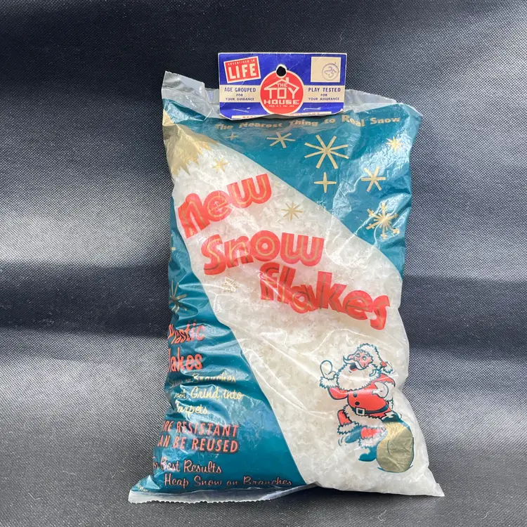 1940s Artificial Snow Flakes in Unpoened Bag - World Toy House Inc