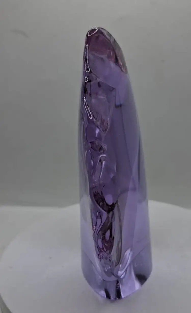 Vintage Zelezny Brod Sklo Art Glass Lilac Neodymium Sculpture/Paperweight, Scarce!