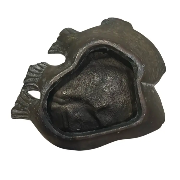 Cast Iron Maybe Bronze 1930s England Steamer Ship Ashtray Clyde Mallory Lines