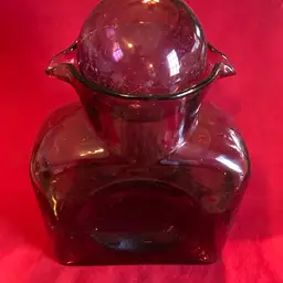 20. VTG Blenko Amethyst Water Bottle/Orb Stopper