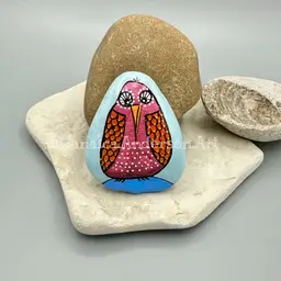 2141 (orig. $9) Painted Stone Fridge Magnet