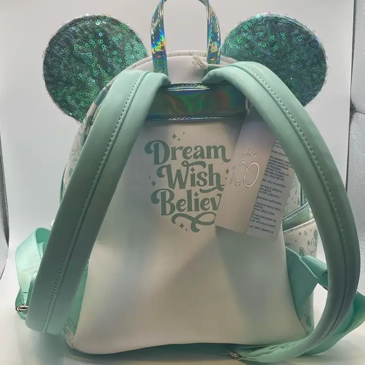 Disney Loungefly Minnie Mouse 100th Holographic Backpack With Tag