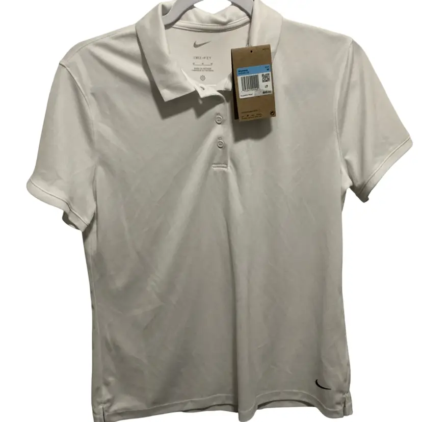 New $60 Nike women Drifit Golf Shirt M White