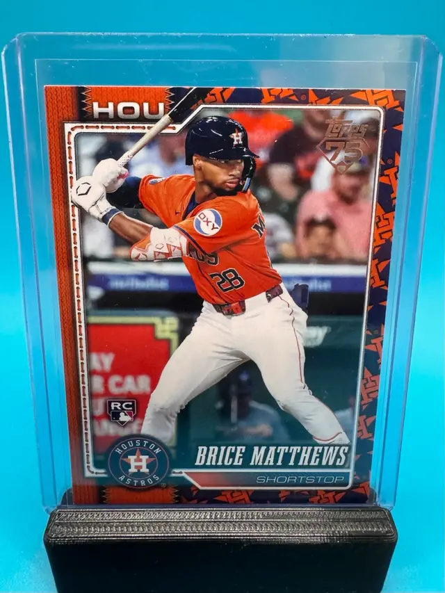 Brice Matthews Topps Team Color Border Variation RC Houston Astros