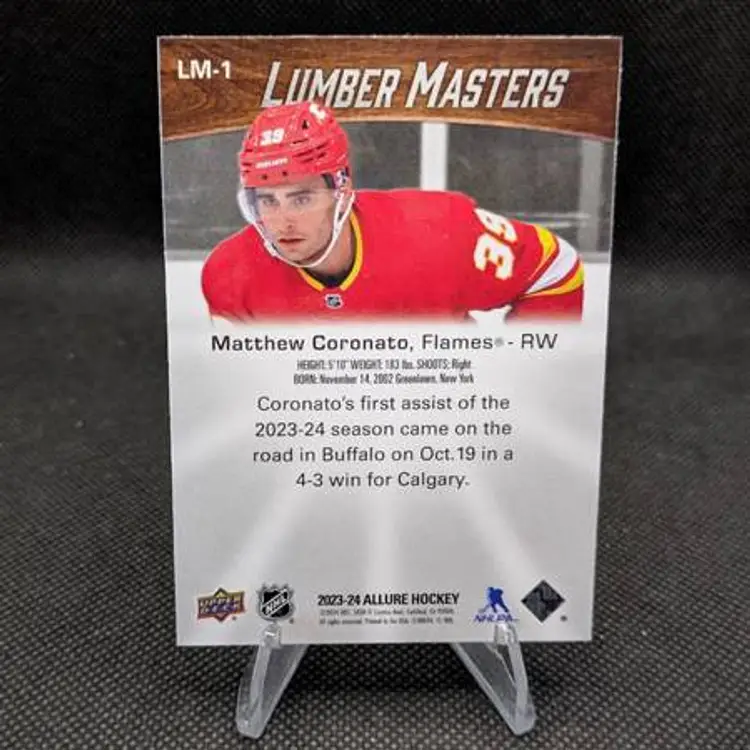 Matthew Coronato 2023-24 Upper Deck Allure Lumber Masters #LM-1 - Calgary Flames