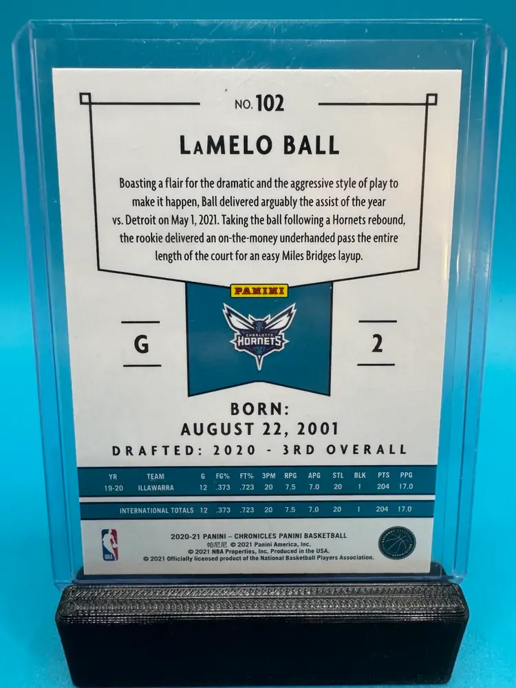 Lamelo Ball Panini Chronicles RC Charlotte Hornets