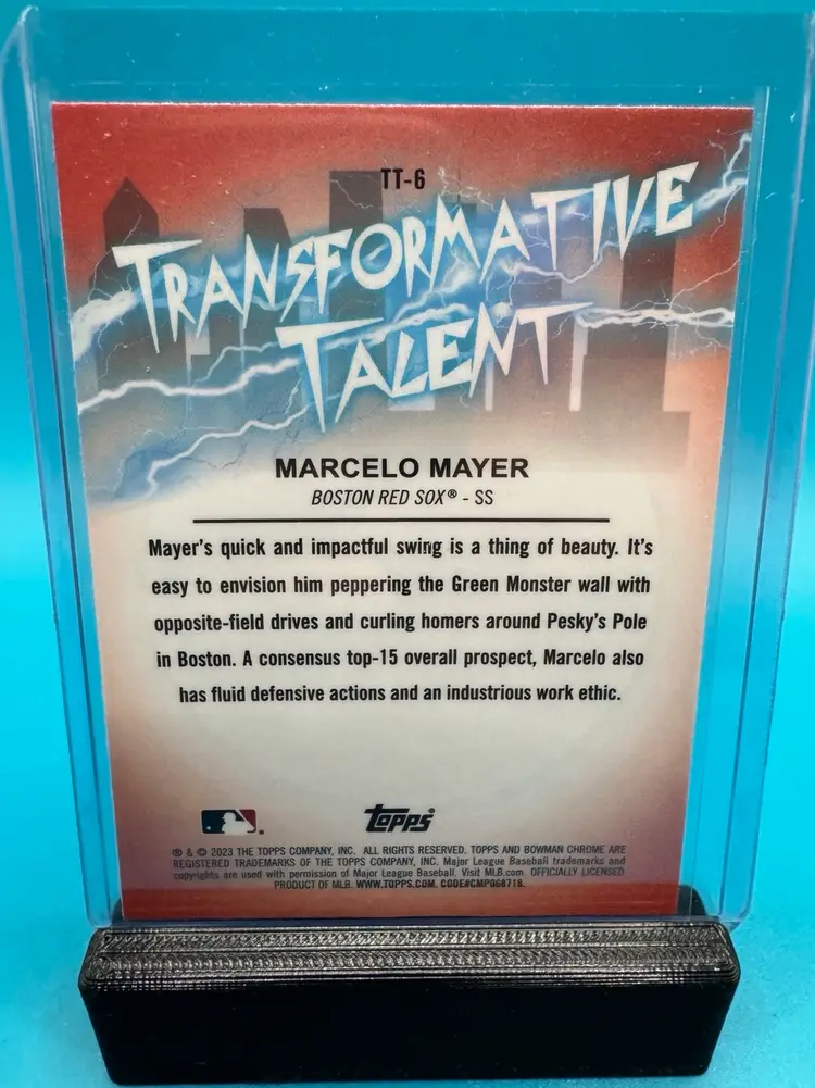 Marcelo Mayer Bowman Chrome Transformative Talent Boston Red Sox