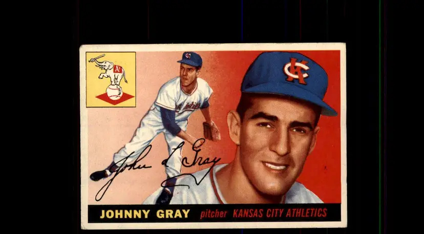 1955 Topps #101 Johnny Gray - (pk-tl1) - Kansas City Athletics