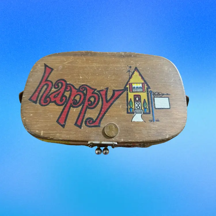 Custom Vintage Wooden Picnic Lunchbox/Picnic Basket 