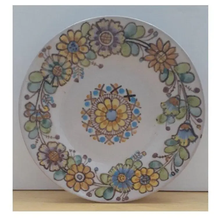 VINTAGE HAND PAINTED VIETRI ITALY V. PINTO PLATE