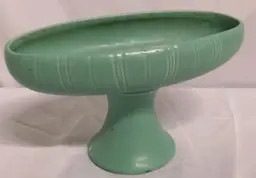 Vintage Floraline USA 463 Footed Pottery Dish