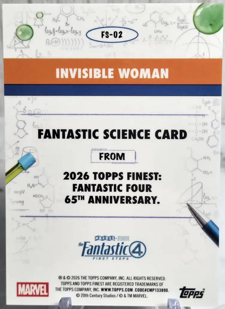 2026 Topps Finest Fantastic Four Invisible Woman Fantastic Science Case Hit