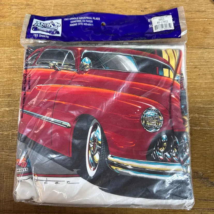 1989 ANDYS Mercury Lead Sled Tee Shirt 2XL USA Made Sealed #8903 NOS