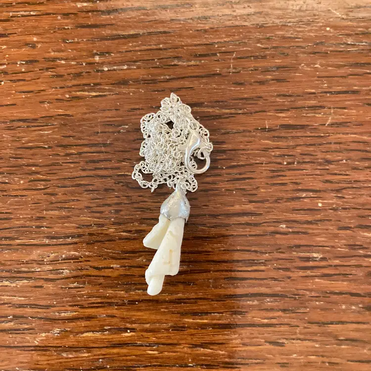 Sea Shell Spiral Artisan Made Pendant Handcrafted Sea Shell Necklace 1/4 in x 7/8 in