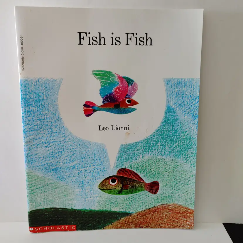 Fish is Fish by Leo Lionni. Paperback. Very good used condition. Name in front cover.