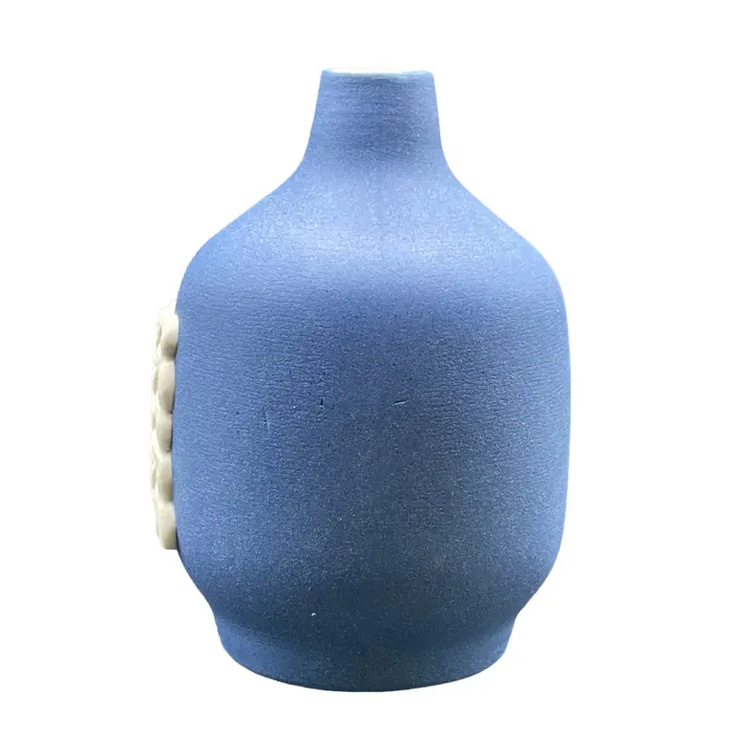 Highbank Porcelain Lochgilphead Scotland Small Blue White Celtic Knot Vase