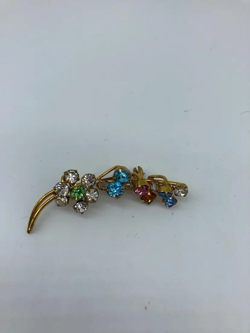 Spring Colored Glass Flower Pin